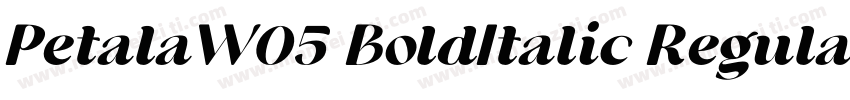 PetalaW05 BoldItalic Regular字体转换